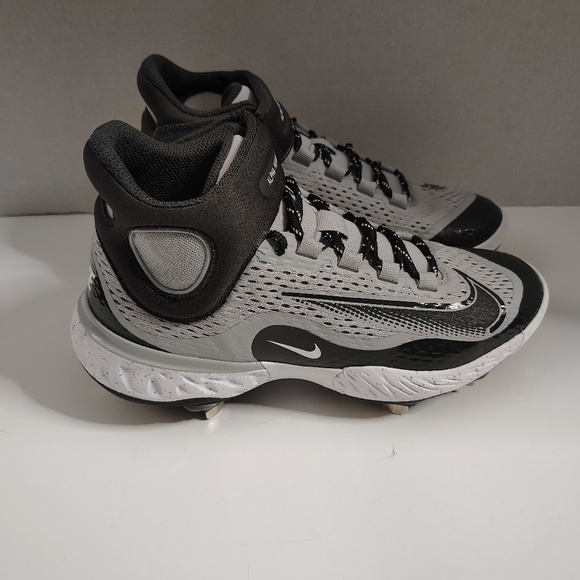 Nike Gray Alpha Huarache Elite 4 Mid Metal Baseball Cleat  Men’s Size 7 NEW main image 8